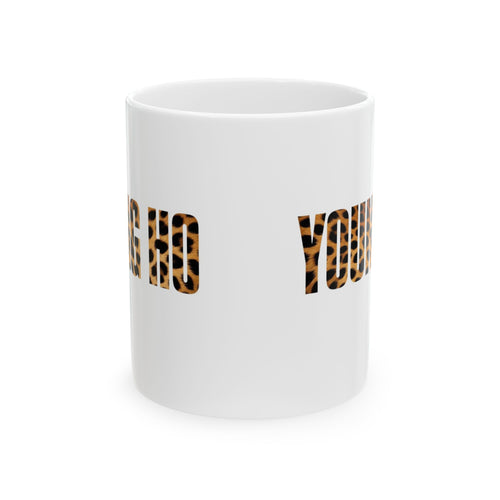 Leopard Print "Young Ho" Ceramic Mug - Empowerment Gift (11oz)
