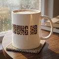 Leopard Print "Young Ho" Ceramic Mug - Empowerment Gift (11oz)