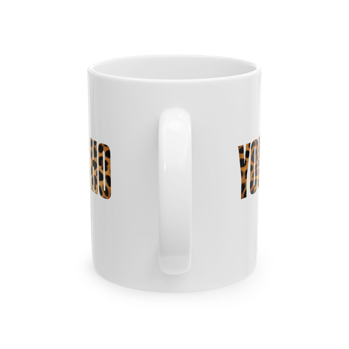 Leopard Print "Young Ho" Ceramic Mug - Empowerment Gift (11oz)