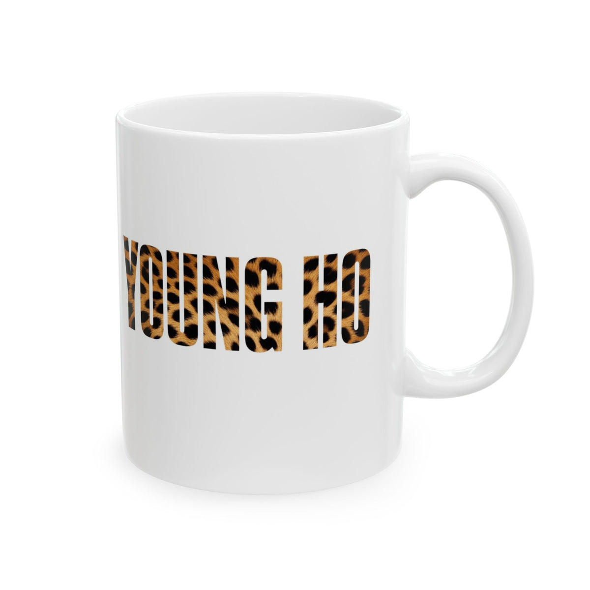 Leopard Print "Young Ho" Ceramic Mug - Empowerment Gift (11oz)